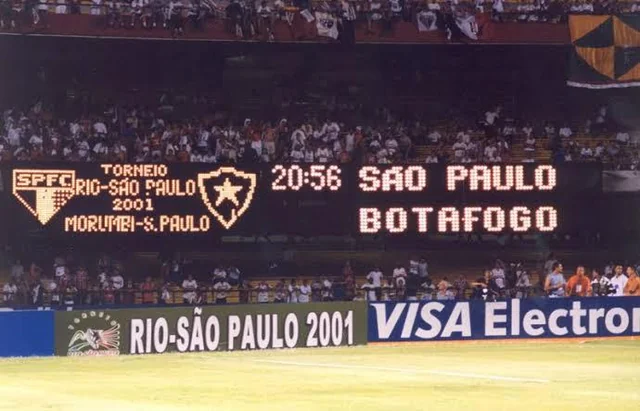 Placar em um estadio de futebol