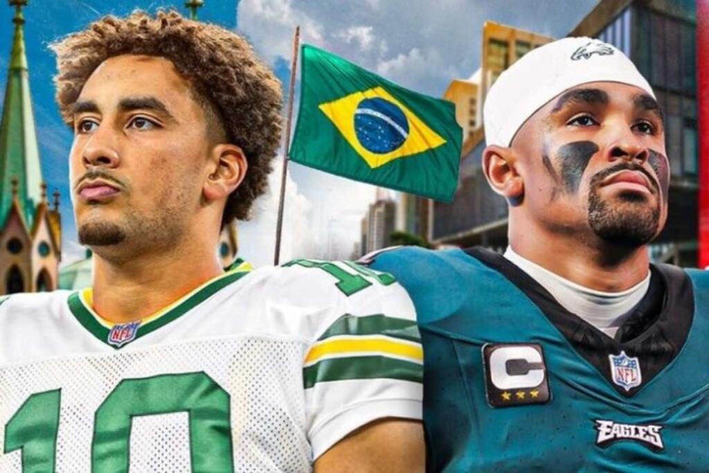 Jogadores de futebol americano de equipes da NFL que jogarão no Brasil.