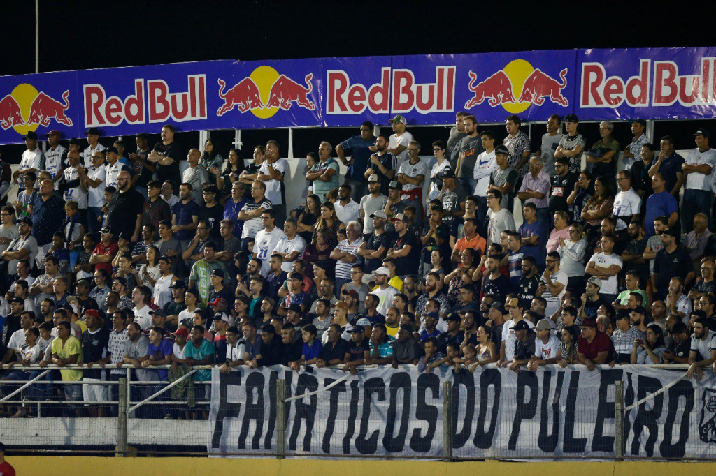 Torcida do RedBull Bragantino assistindo ao jogo