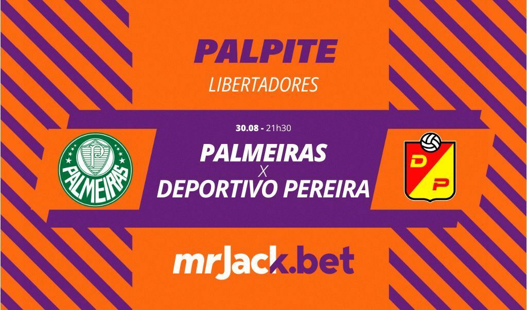 Representação gráfica com os escudos do Palmeiras SP x Deportes Pereira para o jogo da Libertadores 2023