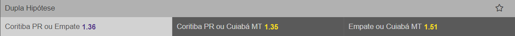 Imagem do aplicativo Mr.Jack com as odds do jogo entre Coritiba x Cuiabá pelo Brasileirão Série A 2023