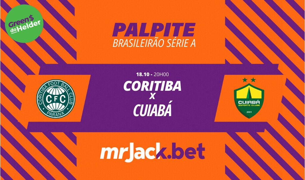 Representação gráfica com as imagens dos escudos de Coritiba x Cuiabá para o jogo do Brasileirão Série A