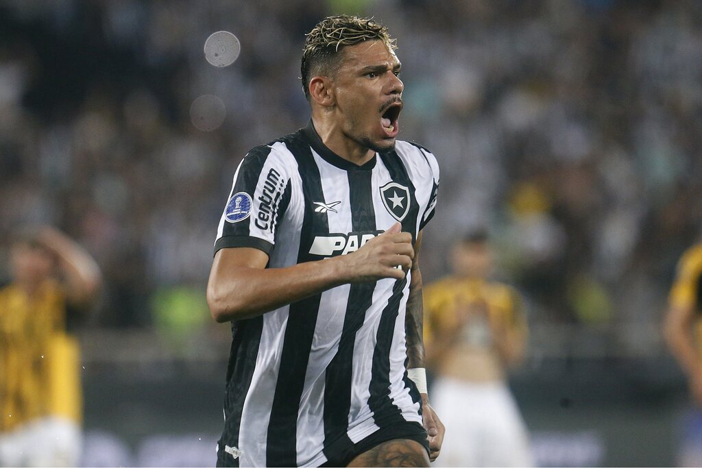 tiquinho soares em campo pelo botafogo. as estatisticas de tiquinho soares sao umas das melhores do time