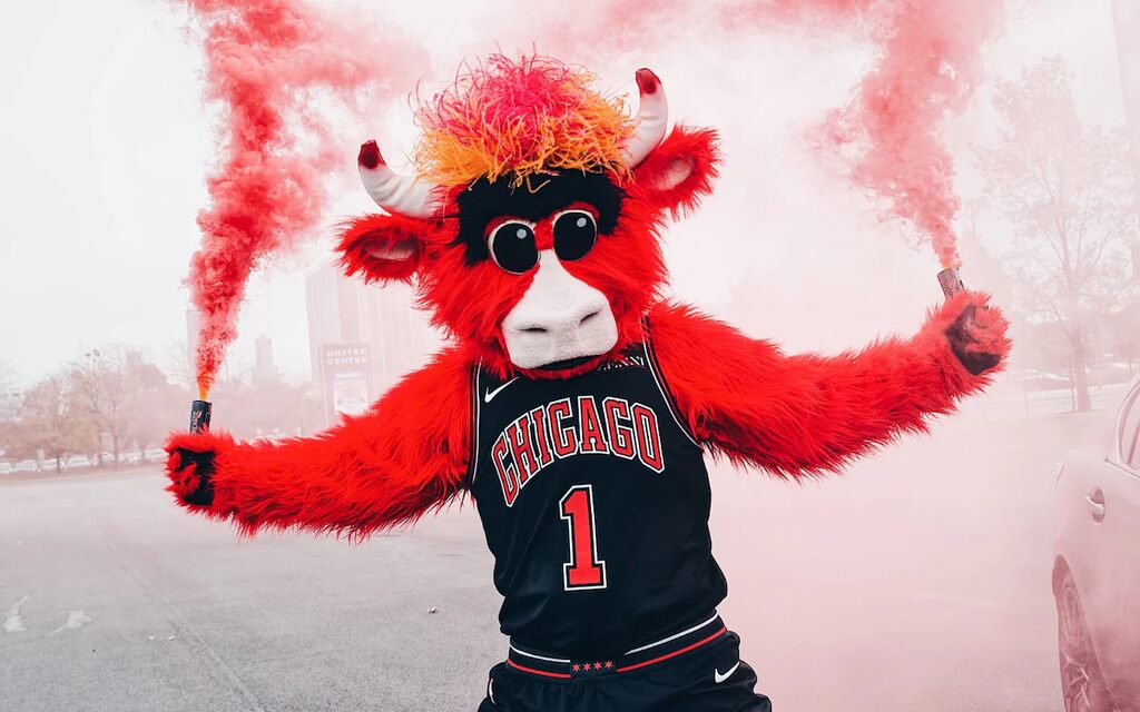 mascote da historia do chicago bulls