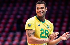 Jogador Darlan da seleção brasileira de vôlei