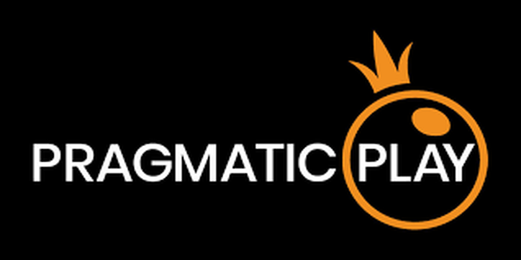 Fundo preto com a logo da "pragmatic play" escrita em letras brancas.