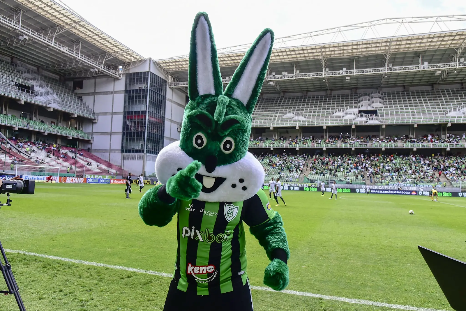 Coelhão, o mascote do América-MG, não foi o primeiro mascote do clube mineiro - Reprodução/Mourão Panda /América FC