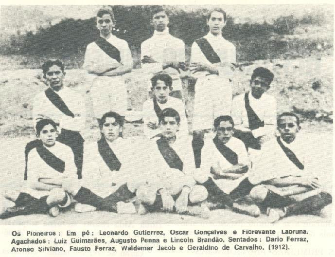 O primeiro time da história do América-MG, de 1912 - Reprodução/Acervo do Coelho