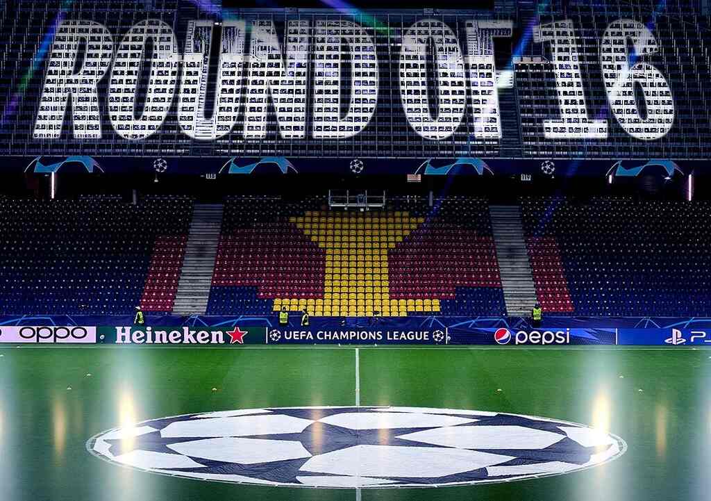 Representação gráfica das oitavas de final da UEFA Champions League