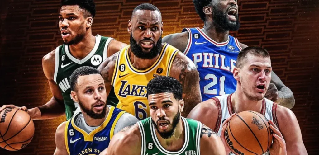 Jogadores da Nba em uma imagem