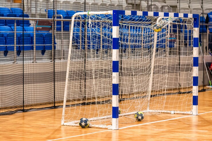 Imagem de um gol de handebol