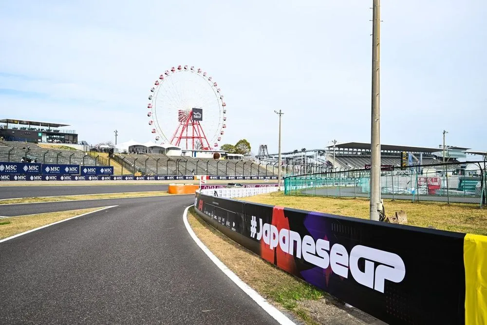 Visão de um trecho da pista do Grande Prêmio do Japão de Fórmula 1