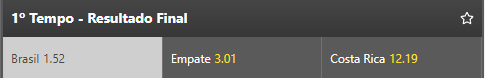Imagem do aplicativo Mr.Jack com as odds do jogo entre Brasil x Costa Rica pela Copa América
