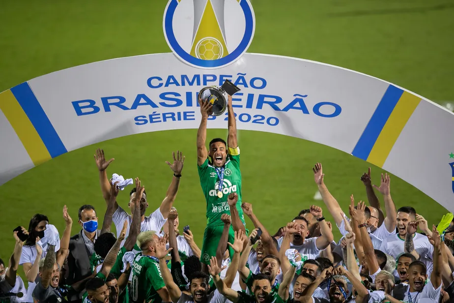 Chapecoense foi campeã da Série B do Brasileirão em 2020 - Reprodução/Liamara Polli/Estadão Conteúdo