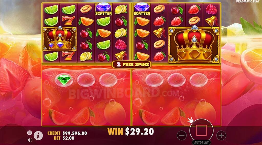 Imagem por dentro do jogo slot Juicy Fruit