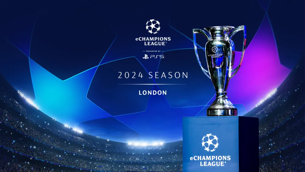 Fotografia de um troféu da eChampions League.