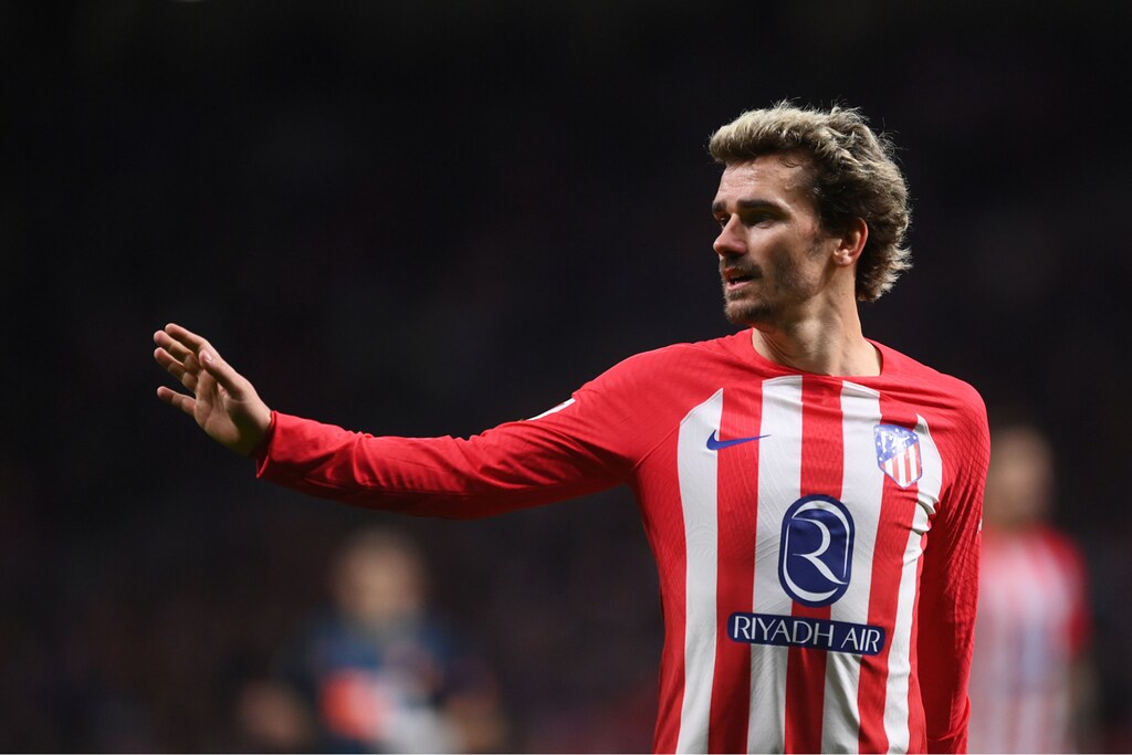 Griezmann, jogando pelo Atlético de Madrid em campo