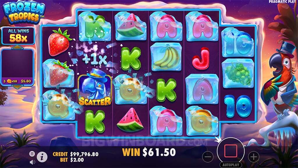 por dentro do jogo slot Frozen Tropics