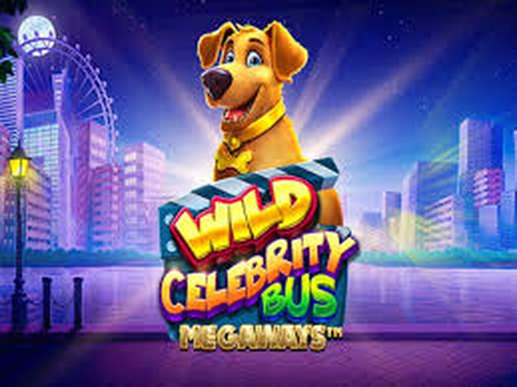 representação gráfica da logo do jogo wild celebrity bus megaways