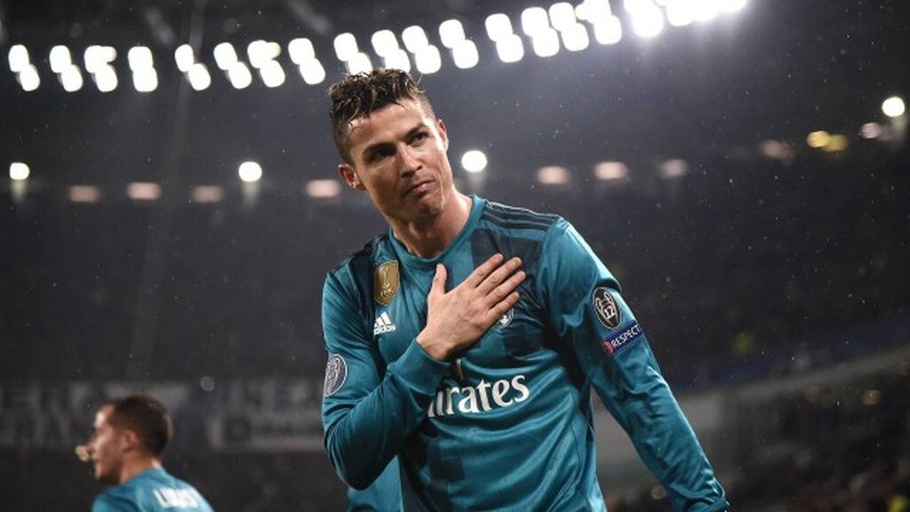 cristiano ronaldo, jogador que fez mais hat trick, em campo