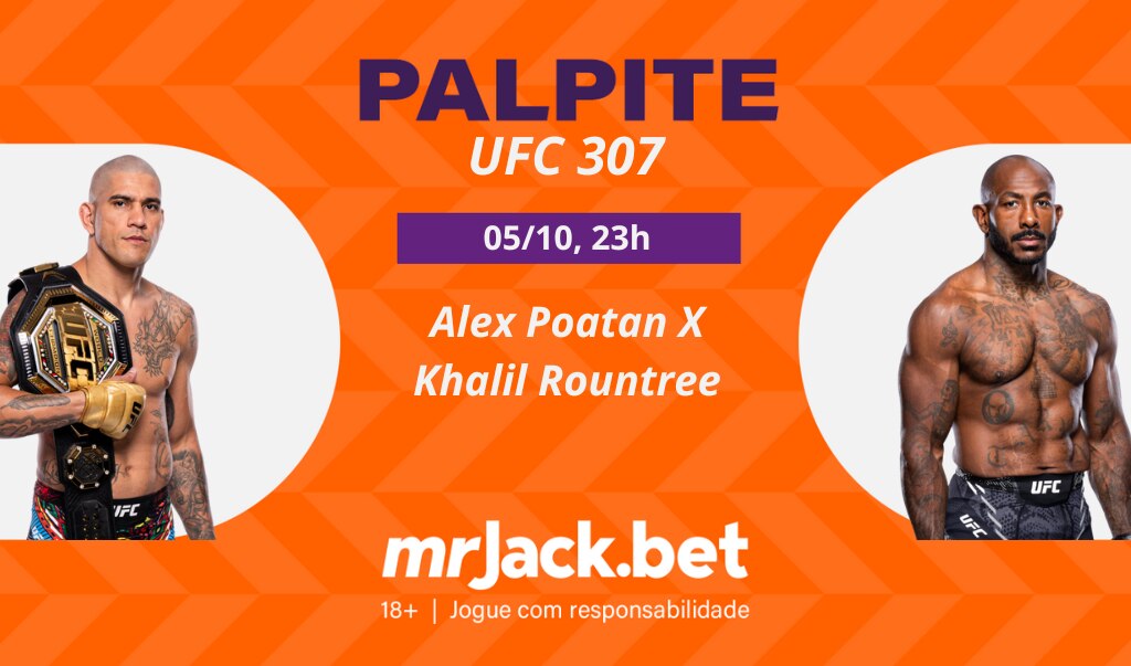 Representação gráfica da luta entre Alex Poatan e Khalil Rountree pelo UFC 307