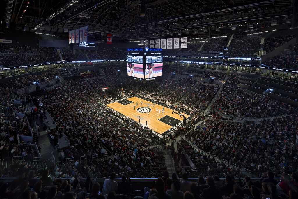 estadio do brooklyn nets historia lotado para uma partida