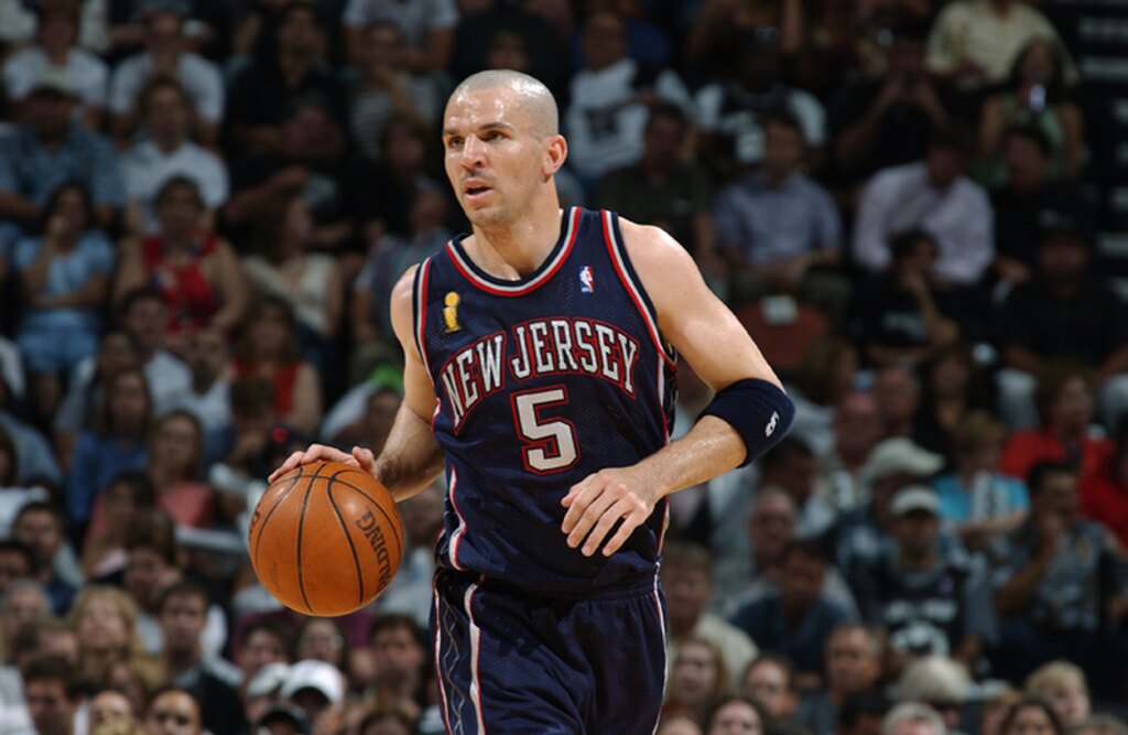 jason kidd com a jersey do brooklyn nets historia em quadra