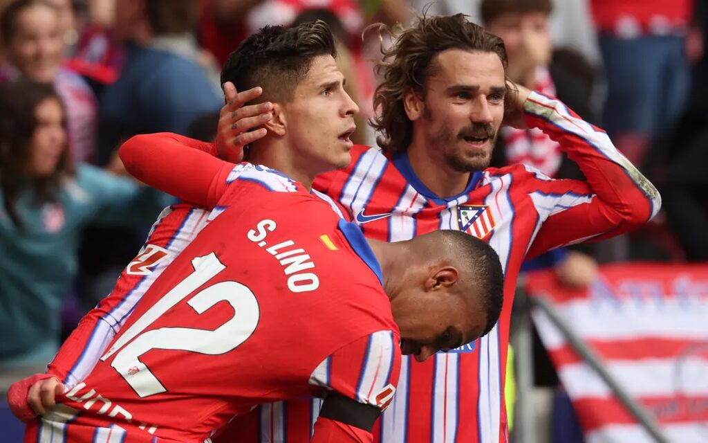 Jogadores do Atlético Madrid em campo