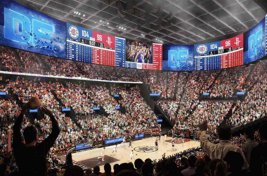 estadio do los angeles clippers historia lotado de torcedores, e prestes a receber uma partida do time